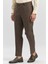 Koyu Kahverengi Esnek Yandan Cepli Comfort Fit Classic Pantolon 1003240163 3