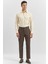 Koyu Kahverengi Esnek Yandan Cepli Comfort Fit Classic Pantolon 1003240163 5