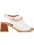 PC-54632 Z Beyaz Hakiki Deri Kadın Sandalet 3