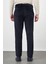 Koyu Lacivert Pamuklu Yandan Cepli Comfort Fit Kadife Pantolon 1003245160 5