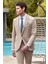 Taş Rengi Mono Yaka Çift Yırtmaç Likralı 6 Drop Slim Fit Dar Kesim Klasik Takım Elbise 1001240164 1