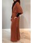 Piliseli Kimono Pareo Kaftan Bağlanabilir RPK004 Kahve 2