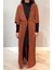 Piliseli Kimono Pareo Kaftan Bağlanabilir RPK004 Kahve 4