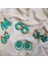 Leanna Earrings In Turquoise El Yapımı Hasır Küpe 2
