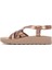 Kadın Bronz Kalın Tabanlı Metalik Sandalet 25SFE465132 2