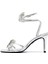 Kadın Gümüş Bilekten Tokalı Taşlı Ince Topuklu Sandalet 25SFE481932 4