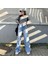 Buz Mavisi Taşlanmış Yıldız Yamalı Vintage Baggy Kot Pantolon 3