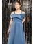 Askılı Beli Lastikli Abiye Indigo MDV362 2