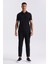 Siyah Comfort Fit Beli Lastikli Jogger Pantolon 2