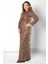 Pul Payet Abiye Elbise Bronz MDA2539 2