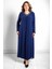 Taş Baskı Detaylı Şifon Abiye Lacivert MDA2520 1