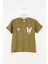 Baskılı Kısa Kollu Ön ve Arka Yazı Detaylı Pamuklu Rahat Erkek Çocuk T-Shirt 1