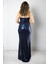 Yırtmaçlı Abiye Elbise Lacivert MDA2521 5