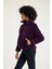 Shine Casual Kadın Peluş Mont Mor 6