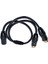 Xlr Ayırıcı Kablo Xlr Erkekten Çift Xlr Dişi Y Ayırıcı 3 Pin Dengeli Mikrofon Kablosu Xlr M Ila 2 Xlr F 0.5m Siyah (Yurt Dışından) 2