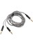 3,5 Mm'den Çift 3,5 Mm'ye Kablo 3,9 Ft 4 Telli Gümüş Kaplamalı Bakır Çekirdekli Kablo Kulaklık Yedek Kablosu Beyerdynamic T1 Iı T5 Için (Yurt Dışından) 2