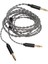 3,5 Mm'den Çift 3,5 Mm'ye Kablo 3,9 Ft 4 Telli Gümüş Kaplamalı Bakır Çekirdekli Kablo Kulaklık Yedek Kablosu Beyerdynamic T1 Iı T5 Için (Yurt Dışından) 5