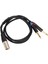 Çift 1/4 Inç Xlr Erkek Y Ayırıcı Kablo Xlr Erkek Çift 6.35MM Ts Mono Fiş Mikrofon Ses Dönüştürücü Adaptör 1m/3.3ft (Yurt Dışından) 4