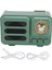 Kablosuz Bluetooth Hoparlör Retro Bluetooth 5.3 Taşınabilir Küçük Hoparlör Radyo Yatak Odası Partisi Açık Yeşil (Yurt Dışından) 1