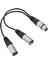 Xlr Ayırıcı Kablo 3pin Xlr Dişi - Çift Xlr Erkek Y Kablosu Tak ve Çalıştır Stüdyo Sahne Mikseri Amplifikatörleri Için 1 Adet (Yurt Dışından) 2