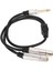 1/4 Inç Stereo Ayırıcı Y Kablosu Alüminyum Alaşımlı Kabuk 6.35MM Mono Erkek Fiş Çift 6.35MM Dişi Jak Kablosu 19.7in (Yurt Dışından) 3