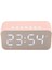 Kablosuz Bluetooth Hoparlör Stereo Ses Gürültü Önleyici Sıcaklık Göstergesi Ses Yayını Fm Radyo Aynalı Çalar Saat Pembe (Yurt Dışından) 2