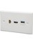 Hd Multimedya Arayüzü Duvar Plakası Lehimsiz Cat6 Usb3.0 Hd Multimedya Arayüzü 3 Portlu Duvar Plakası Çıkışı (Yurt Dışından) 2