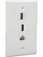 Hd Multimedya Arayüzü Duvar Plakası Lehimsiz Cat6 Usb3.0 Hd Multimedya Arayüzü 3 Portlu Duvar Plakası Çıkışı (Yurt Dışından) 4