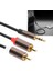 Ses Hattı Hoparlör Kablosu Bilgisayar Subwoofer Kablosu Telefon Aksesuarı 2'si 1 Arada 3,5 mm Erkek - 2rca 2 Metre (Yurt Dışından) 5