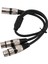 Xlr Ayırıcı Kablo 3 Pin Erkek - Çift Dişi Dengeli Xlr Y Ayırıcı Kablo Mikrofon Mikser Amplifikatör Için 19.7in Siyah (Yurt Dışından) 2