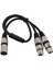 Xlr Ayırıcı Kablo 3 Pin Erkek - Çift Dişi Dengeli Xlr Y Ayırıcı Kablo Mikrofon Mikser Amplifikatör Için 19.7in Siyah (Yurt Dışından) 5