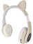 LXB39A Kedi Kulaklı Bluetooth Kulaklık Sevimli Ayarlanabilir Bas Taşınabilir Kablosuz Bluetooth Kulaklık Ses Kablosu ile Çocuklar Için (Khaki) (Yurt Dışından) 3