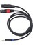Çift Dişi Xlr'den 3,5 mm Y Ayırıcı Kablo Xlr'den 1/8 Inç Stereo Aux Bağlantı Mikrofon Konnektör Adaptör Kablosu Mikser CD Çalar Için 1 M/3,3 Ft (Yurt Dışından) 3