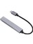 Genişletme Yuvası Typec Mini Tak ve Çalıştır Usb2.0 USB 3.0 Hub 1 Sürükle 4 Genişletme Yuvası (Gri) (Yurt Dışından) 5