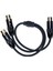 Xlr Y Ayırıcı Kablo 3 Pin Çift Xlr Dişi-Dişi Dengeli Mikrofon Adaptör Kablosu Mikser Için 0,5 M Siyah Tak ve Çalıştır (Yurt Dışından) 1