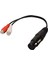 Xlr Dişi 2 Rca Dişi Y Ayırıcı Kablo 3pin Çift Rca 1 Xlr Dişi Dişi Kablo Mikrofon Mikser Amplifikatör Için (Yurt Dışından) 3