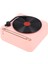 Bluetooth Hoparlör Retro Plak Çalar Tarzı Hifi Ses Kalitesi Bt5.0 Kablosuz Hoparlör Pembe (Yurt Dışından) 4