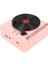 Bluetooth Hoparlör Retro Plak Çalar Tarzı Hifi Ses Kalitesi Bt5.0 Kablosuz Hoparlör Pembe (Yurt Dışından) 5