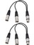 Xlr Ayırıcı Kablo 3pin Xlr Dişi - Çift Xlr Erkek Y Kablosu Tak ve Çalıştır Stüdyo Sahne Mikseri Amplifikatörleri Için 2 Adet (Yurt Dışından) 1