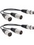 Xlr Ayırıcı Kablo 3pin Xlr Dişi - Çift Xlr Erkek Y Kablosu Tak ve Çalıştır Stüdyo Sahne Mikseri Amplifikatörleri Için 2 Adet (Yurt Dışından) 3