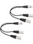 Xlr Ayırıcı Kablo 3pin Xlr Dişi - Çift Xlr Erkek Y Kablosu Tak ve Çalıştır Stüdyo Sahne Mikseri Amplifikatörleri Için 2 Adet (Yurt Dışından) 4