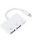 3'ü 1 Arada Otg Adaptörü Genişletme Yuvası Ios Hafıza Kartı USB Hub Klavye Fare Kamera Piyano (Yurt Dışından) 1
