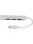 USB C Hub 4'ü 1 Arada Yüksek Hızlı Hafif Taşınabilir USB Yerleştirme Istasyonu Klavye Yazıcı Cep Telefonu Tablet Gümüş (Yurt Dışından) 1