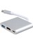 USB C Yerleştirme Istasyonu 3'ü 1 Arada Alüminyum Alaşımlı 4K Hd 5gbps Iletim 60W Pd Güç USB C Hub Tv Projektör Bilgisayar Için (Yurt Dışından) 4