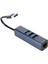 USB Ethernet Adaptörü 4 Port 100MBPS 5gbps Alüminyum Alaşımlı USB 3.0 Hub Dizüstü Masaüstü Tablet Için (Yurt Dışından) 2