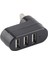 USB Splitter Mini Taşınabilir Sıralı USB 2.0 Yerleştirme Istasyonu 3 Portlu Splitter 180° Dönebilen Genişleme Hub'ı (Yurt Dışından) 1