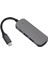 USB C Hub 4'ü 1 Arada Gri Metal Kasa 4K Hd Pd Hızlı Şarj Yaygın Uyumlu USB C Ayırıcı Dizüstü Bilgisayar Masaüstü Telefon Gri (Yurt Dışından) 1