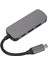 USB C Hub 4'ü 1 Arada Gri Metal Kasa 4K Hd Pd Hızlı Şarj Yaygın Uyumlu USB C Ayırıcı Dizüstü Bilgisayar Masaüstü Telefon Gri (Yurt Dışından) 2