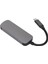 USB C Hub 4'ü 1 Arada Gri Metal Kasa 4K Hd Pd Hızlı Şarj Yaygın Uyumlu USB C Ayırıcı Dizüstü Bilgisayar Masaüstü Telefon Gri (Yurt Dışından) 4