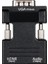 Hd Erkek - VGA Dişi Adaptör 3.5mm Ses Portu Destekli 1920*1080 Çözünürlük Bağımsız Ses Çıkışı Küçük Boy Siyah (Yurt Dışından) 2